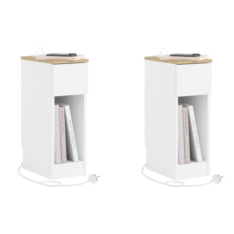 20cm W Manufactured Wood Bedside Table