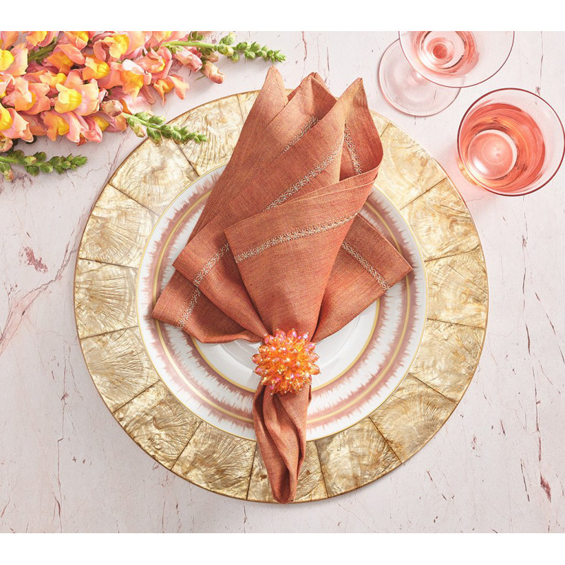 Round Capiz Placemat, Gold