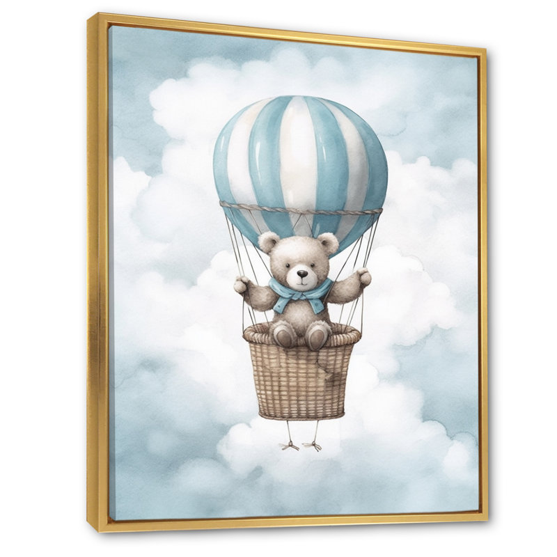 «Nursery Bear Cub Kids Dreams II», reproduction, Cadre flottant doré, H 32 po x l 16 po x P 1 po