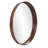 Solid Wood Frame Round Wall Mirror