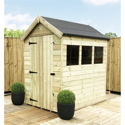 Kleban 5ft. W x 7ft. D Solid Wood Garden Shed