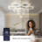 Modern Luxury Led Flush Mount Ceiling Light With Multi Ring Halo Design, 39.4" Large Contemporary Ceiling Light, Dimmable 3 Color Temperature, Remote & App Control For Living Room-790188640