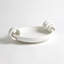 Ribbon Handle Compote-Matte White-49511005