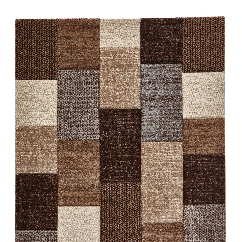 Bahnu area rug Machine Woven Rectangle Beige/Grey
