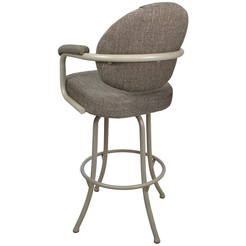 Tabouret de comptoir pivotant 26,00 po Gurtejveer, Beige, Cacao