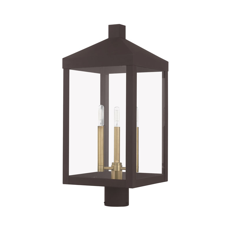 Tête de lanterne câblée à 1 lumière 24 po Bartek, Bronze
