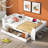 Daybed with Shelves, Drawers and Built-In Charging Station-499238107