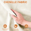 Chenille beige à trois places, deux repose-pieds mobiles, éponge à haute résilience, capitonnage exquis, configuration flexible, tissu d'usure, siège confortable avec base en bois de qualité, ergonomique,-615817230