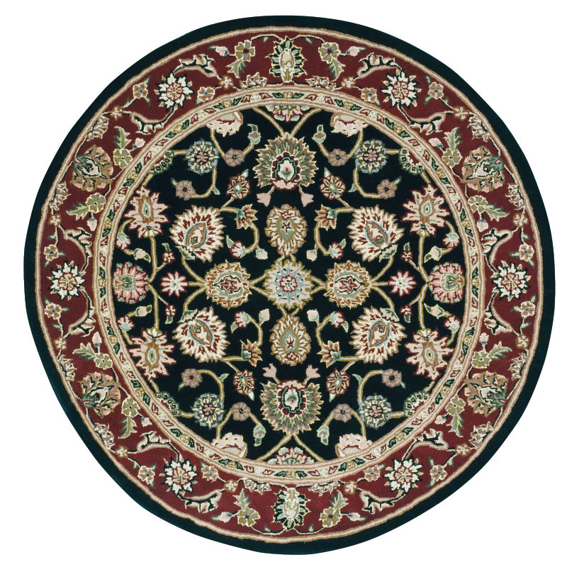 Ellerswick Wool Oriental Indoor Rug, Round 4'