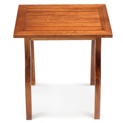 Poplar Wood Outdoor Wood Side Table by Ophelia & Co.