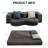 Wrought Studio™ Queen Size Folding Sofa Bed, Futon Sofa Couch With Faux Leather, Convertible Sofá Sleeper Bed With Memory Foam, Foldable Floor Couch Bed For Living Room, Guest Room, Bedroom（Pillows not included）-937189798