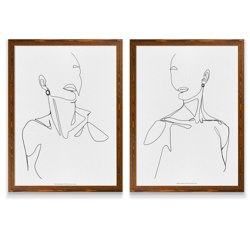" Everlasting Elegance I " by Vincent Van Gogh 2 - Pieces, 24" H x 18" W x 1.25" D, Maple Framed Canvas, No Mat