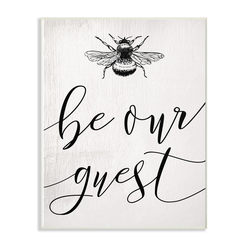 « be notre script guest, script de l’abeille », impression, H 19 po x l 13 po x P 0,5 po, Plaque murale