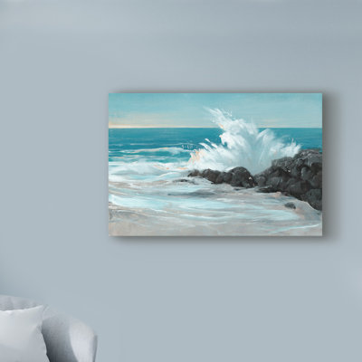 « crashing wave i », reproduction de peinture à l’acrylique sur toile tendue