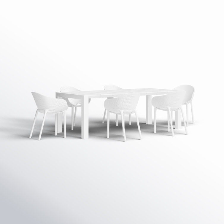Farrah 86'' Rectangular 6 - Person Outdoor Dining Set