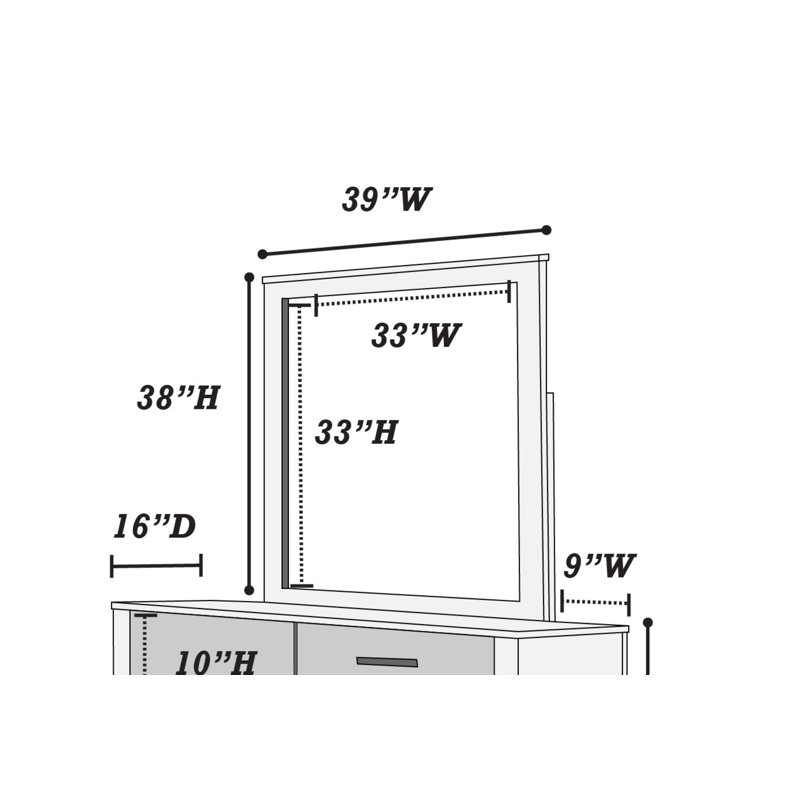 Miroir pour commode