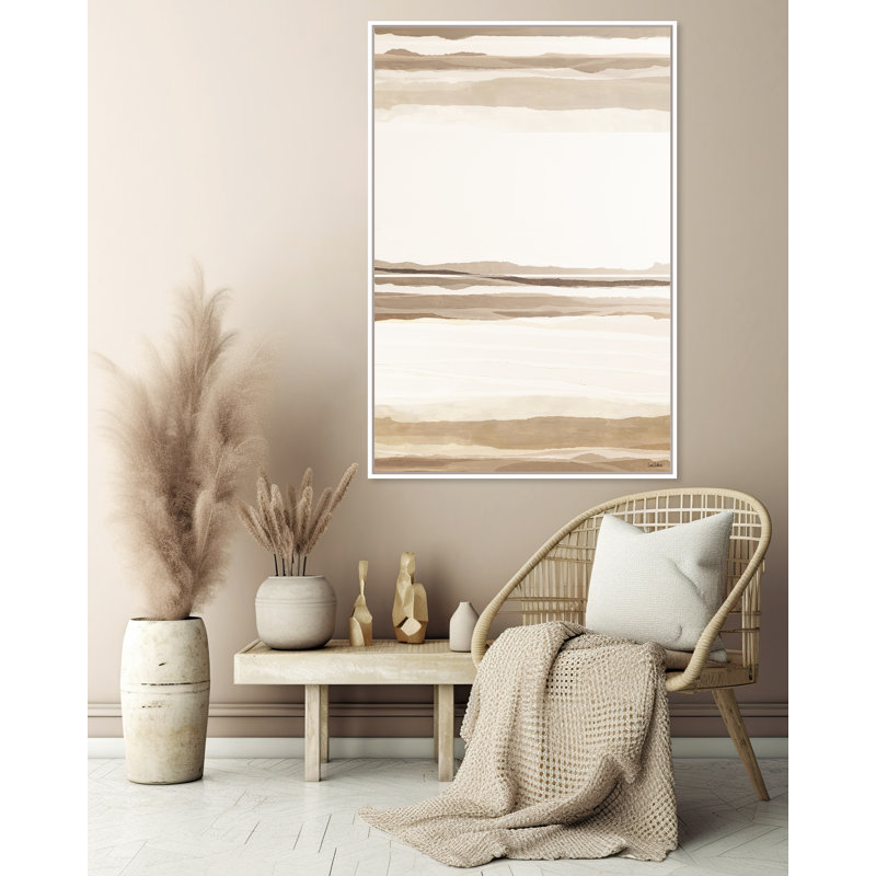 «Desert Trails 1» par Lori Dubois, reproduction sur toile, H 47 po x l 31 po, Cadre flottant blanc