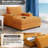 42.8" Oversized Chaise Lounge Chair With Storage Ottoman, Corduroy Sofa Bed With Cup Holders & USB Charging Port,-250170569