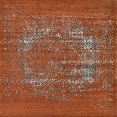Tapis brun à motif oriental