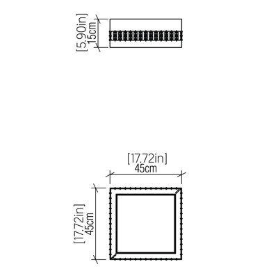 Cristais Acrylic LED Flush Mount