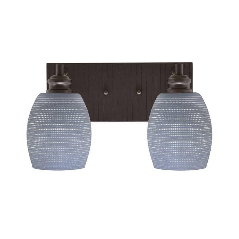 Éclairage pour meuble-lavabo 2 lumières Atarah, Espresso, Gris