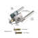Brushed Nickel Single Cylinder Deadbolt And Keyed Entry Lever Handle Set（Entry&Deadbolt Combo-Kyed Alike)