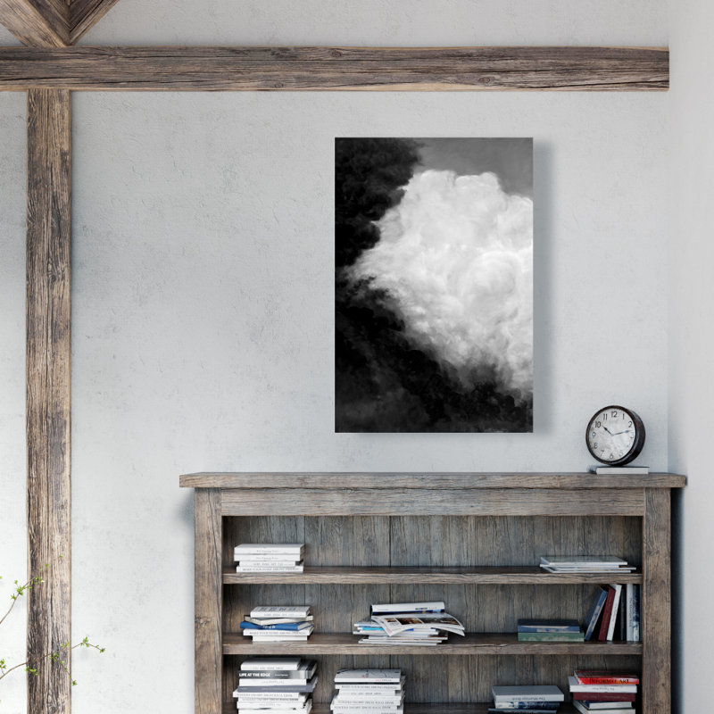 Nombres monochromes foncés | Décor de toile de salon blanc