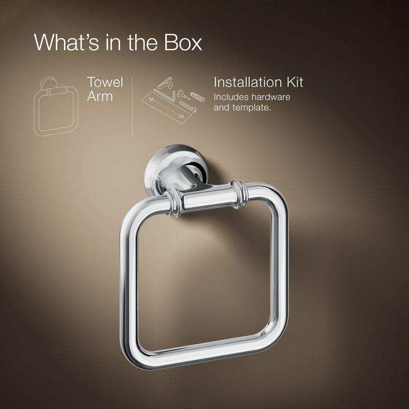 Bellera Towel Ring, Polished Chrome