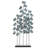 Getuta Metal Leaf Decorative Teal Sculpture with Gold Accents