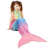 Ombre arc-en-ciel / queue rose est en rupture de stock