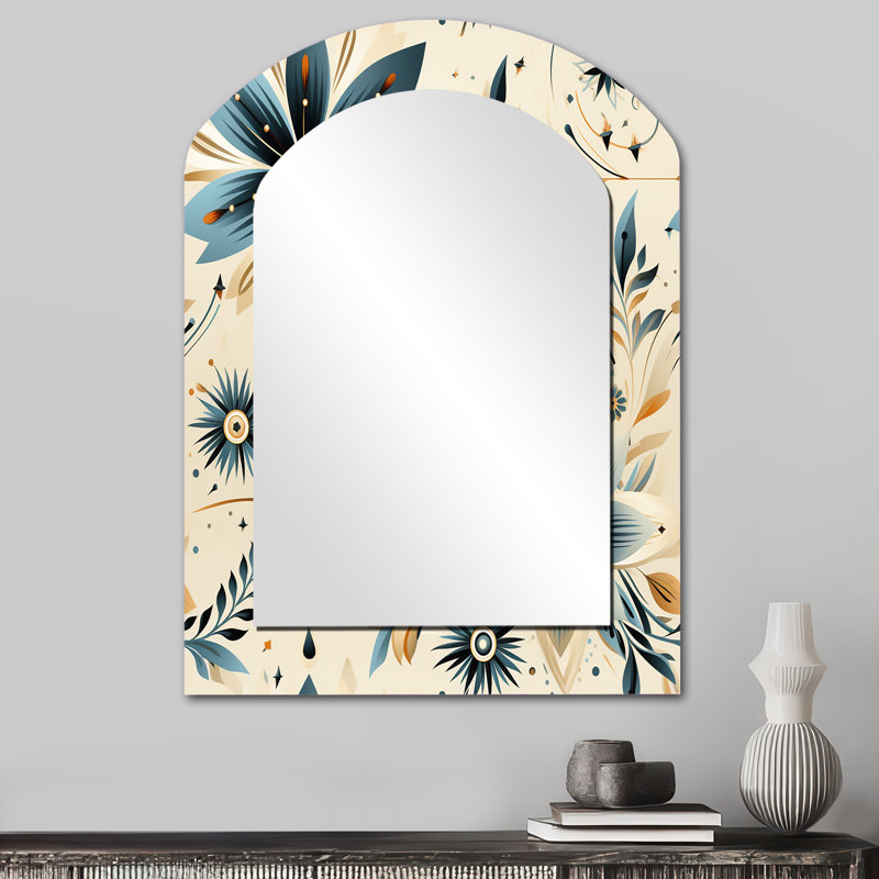 Motif bohémien Pottershill Nomadic Serenity - grand miroir géométrique asymétrique, 34 po x 25 po