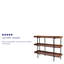 3 Shelf Storage Display Unit Bookcase with Metal Frame