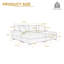 4-Piece Upholstered Corduroy Modular Sectional Sleeper Sofa Set With Armchairs & Removable Ottomans