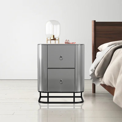 Derita 19.9 " W Stainless Steel Nightstand