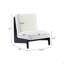 Chaise d'appoint Scott Living Moda blanche avec structure en bois massif noir, ensemble de 2-149214421
