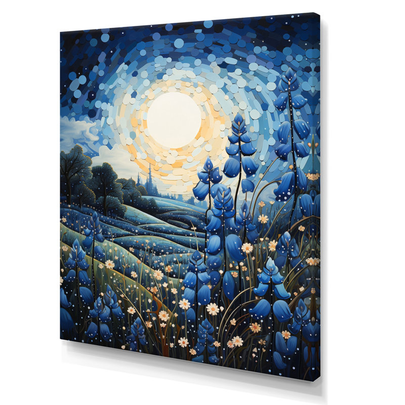 Bluebonnets Flower Blissful IV - impression, H 20 po x l 12 po x P 1 po, Toile tendue