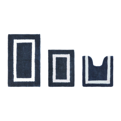 Atle Reversible Cotton Tufted Bath Rug Set