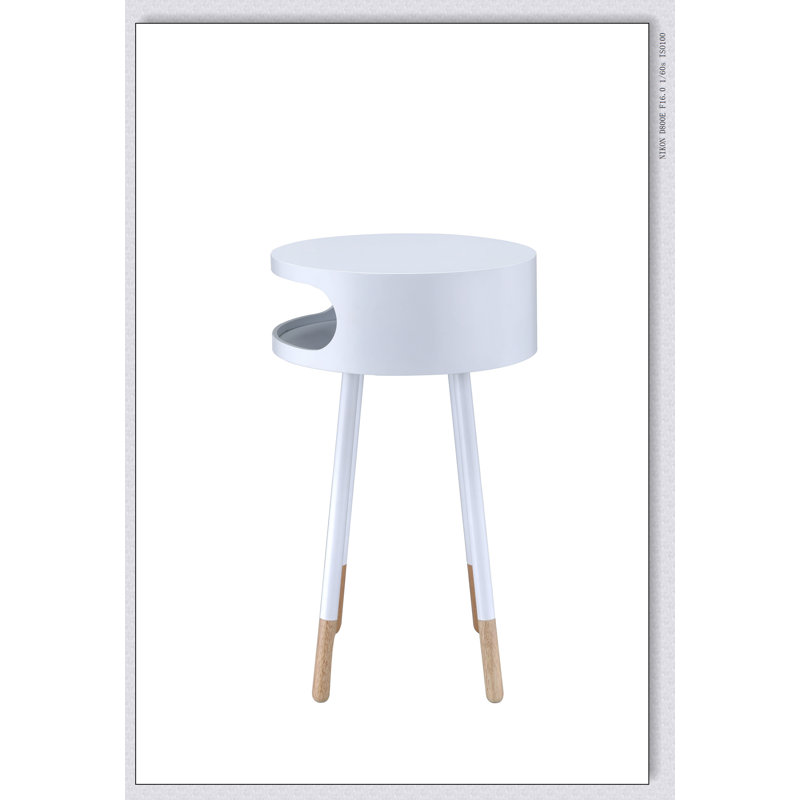 Table d'appoint ronde blanche Sonria