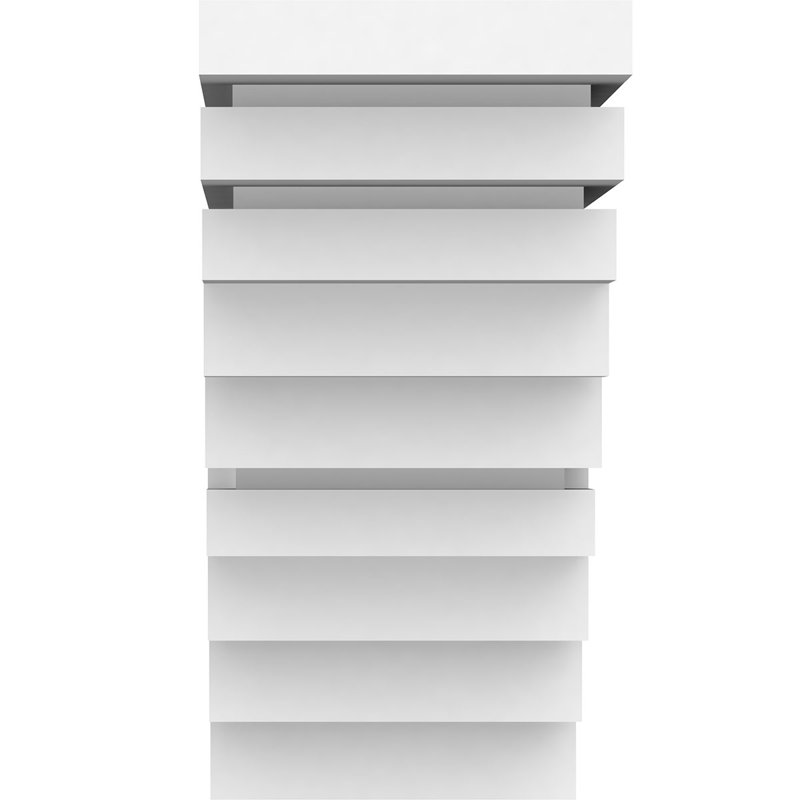 5"W x 10"D x 10"H Standard Landon Architectural Grade PVC Bracket, 10" H x 5" W x 10" D