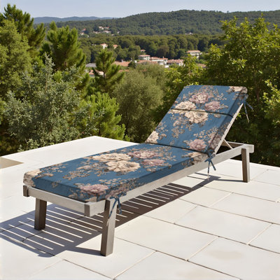  Extérieur Coussin de patio extérieur de 3 po Motifs de style bohémien à motif floral brodé à motif de broderies ikat à motif de ikat pour chaise longue