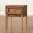 Bianaca Ramiel Mid-Century Modern Ash Wood and Rattan 1-Drawer Nightstand