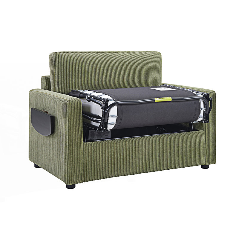 Canapé-lit simple, canapé-lit, canapé-lit avec matelas pliable, Vert