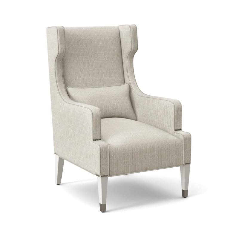 Thom Filicia Home Wingback Chair, Tommy Flax, Casa Blanca