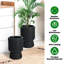 Jardinières droites en plastique 14 pièces avec pots de drainage 14 pouces 2 pièces pour plantes d'intérieur-2001549378