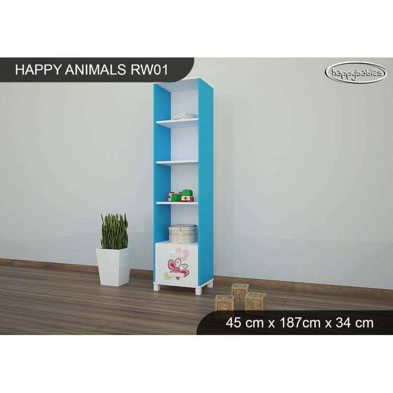187cm H X 45cm W Cube Unit Kids Bookcase, Blue