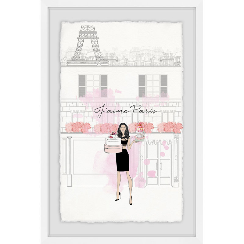 J'aime Paris by Loretta So - Single Picture Frame Print, 30cm H x 20cm W x 3.81cm D