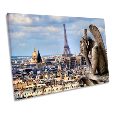 Notre Dame Cathedral Paris France - Wrapped Canvas Print