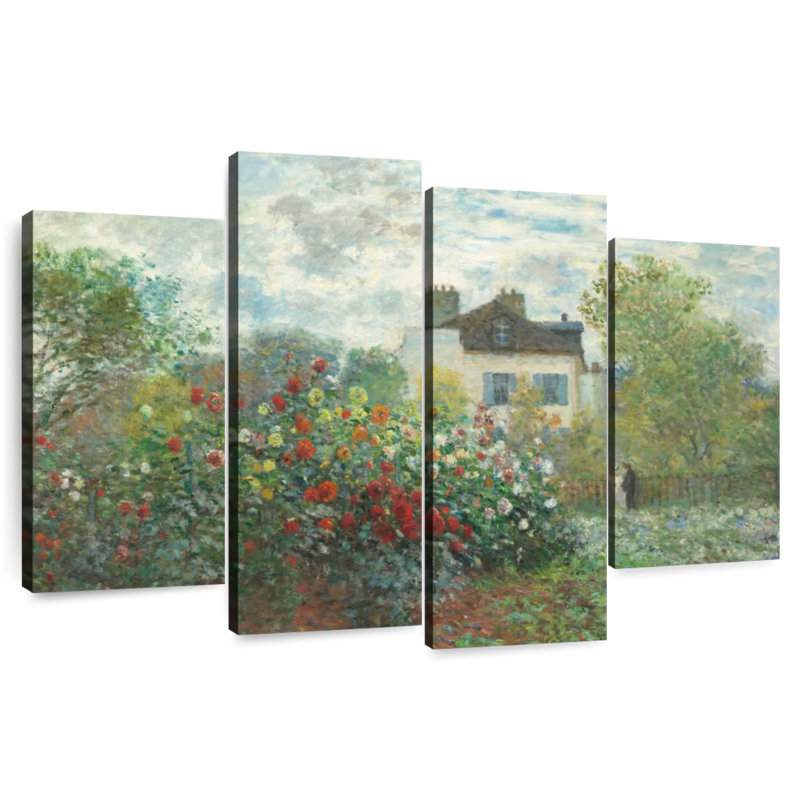 Alvord le jardin de Monet à Argenteuil 1873, H 22 po x l 36 po