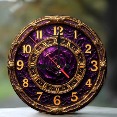 Vintage Purple Clock