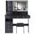 41" Large Size Left Drawer Desktop Vanity Table+Cushioned Stool Dresser Set, 2 AC+2 USB Power Station, Hair Dryer Stand, Extra Large Touch Control LED Mirror, 3-Color Switch, EPA, GCC, UL Certificate-1939605310